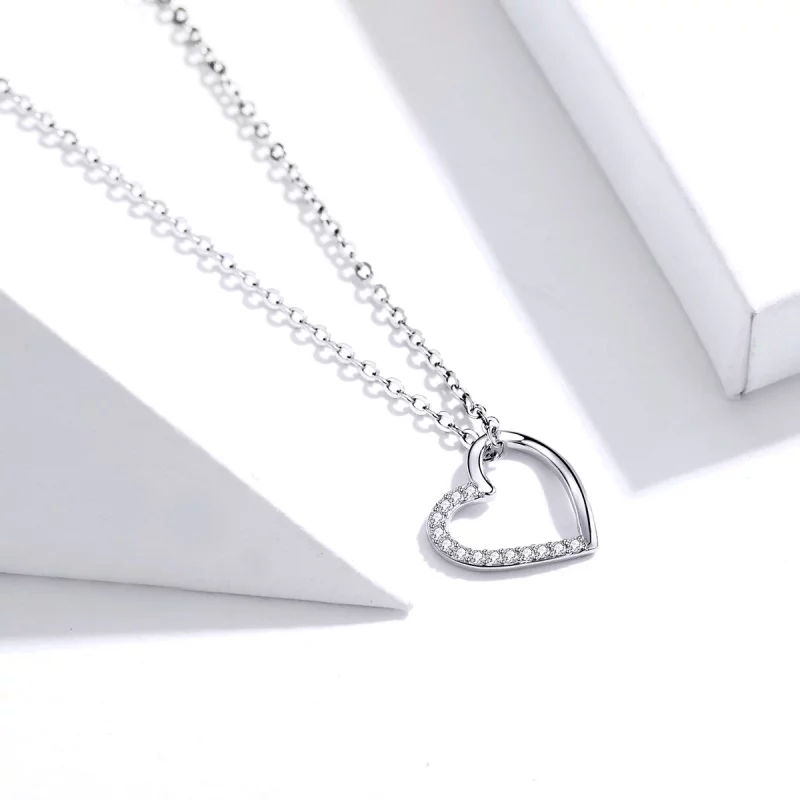 (image pour) Collier Style PANDORA Coeur scintillant - SCN347 - Afficher 4