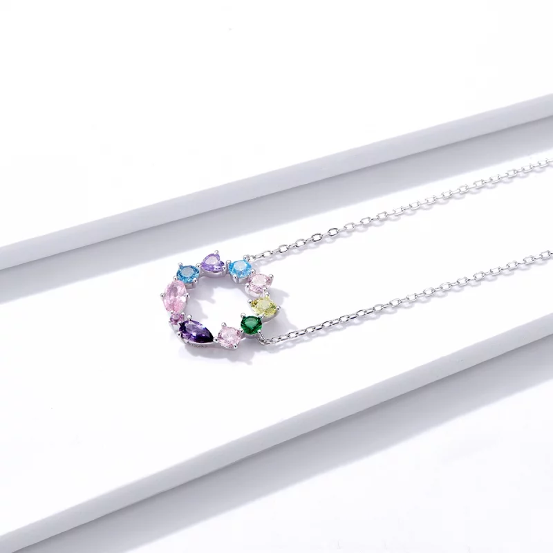 (image pour) Collier Style PANDORA Couronne porte-bonheur - BSN178 - Afficher 2