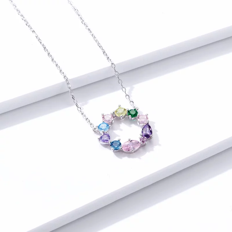 (image pour) Collier Style PANDORA Couronne porte-bonheur - BSN178 - Afficher 3