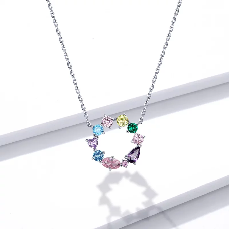 (image pour) Collier Style PANDORA Couronne porte-bonheur - BSN178 - Afficher 6