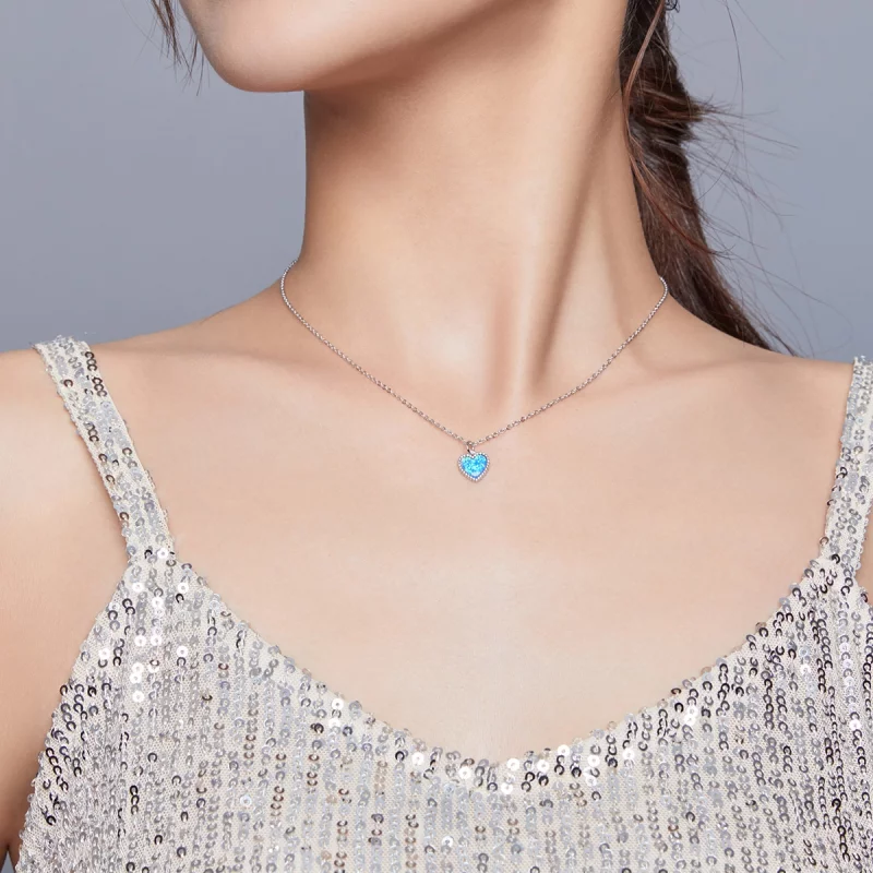 (image pour) Collier Style PANDORA Cœur - SCN413 - Afficher 8