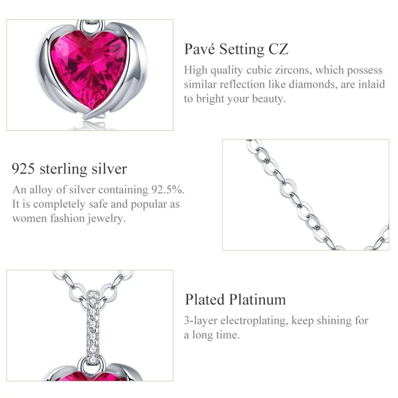 (image pour) Collier Style PANDORA Cœurs gardiens - SCN341 - Afficher 4