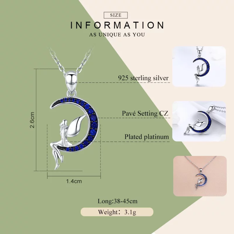 (image pour) Collier Style PANDORA Fée de la nuit - SCN244 - Afficher 3