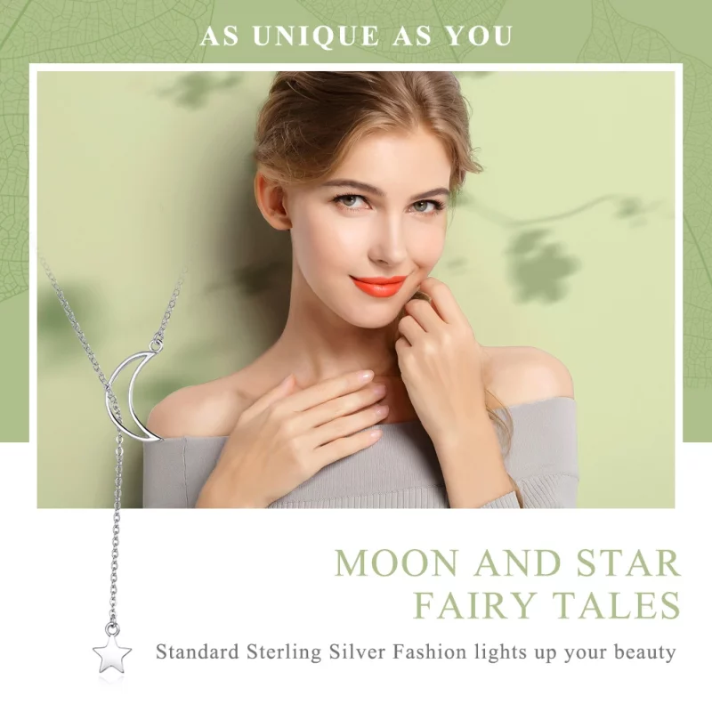 (image pour) Collier Style PANDORA Fée Etoile et Lune - SCN108 - Afficher 2