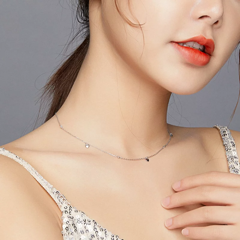 (image pour) Collier Style PANDORA Forme de coeur - SCN417 - Afficher 7