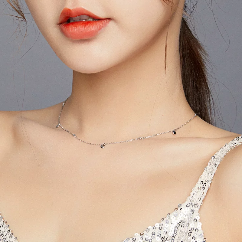 (image pour) Collier Style PANDORA Forme de coeur - SCN417 - Afficher 8