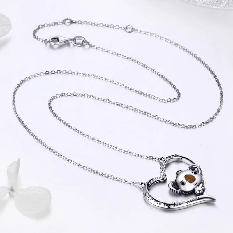 (image pour) Collier Style PANDORA Garde moi dans ton coeur - SCN256 - Afficher 4