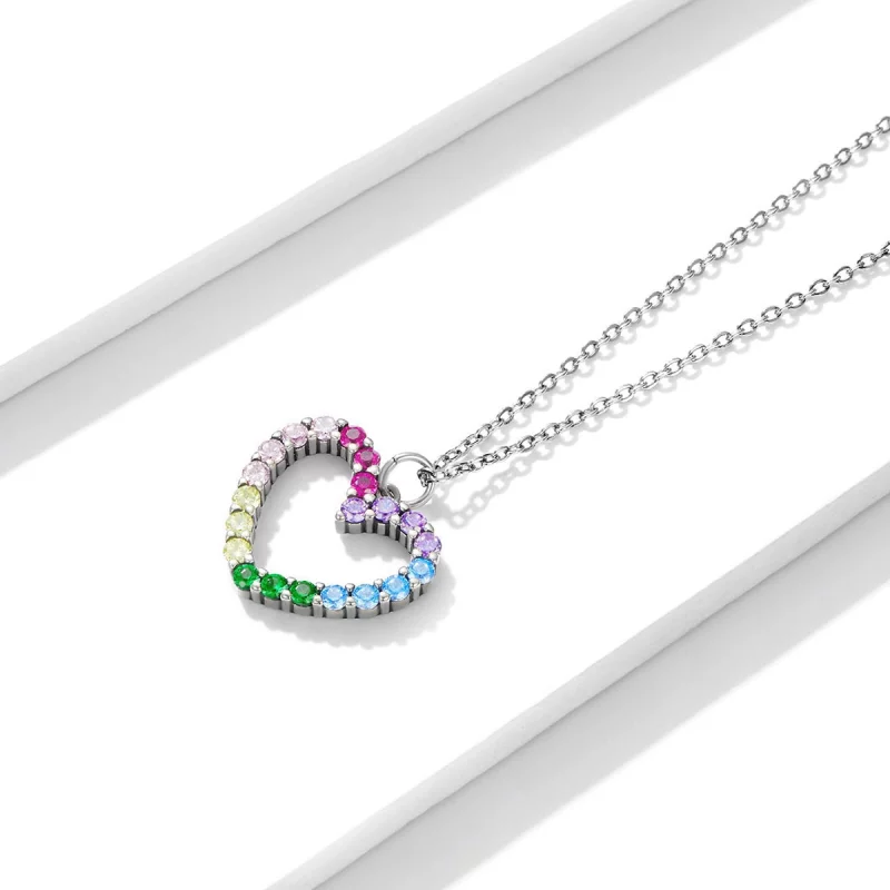 (image pour) Collier Style PANDORA L'amour de l'arc-en-ciel - SCN449 - Afficher 3