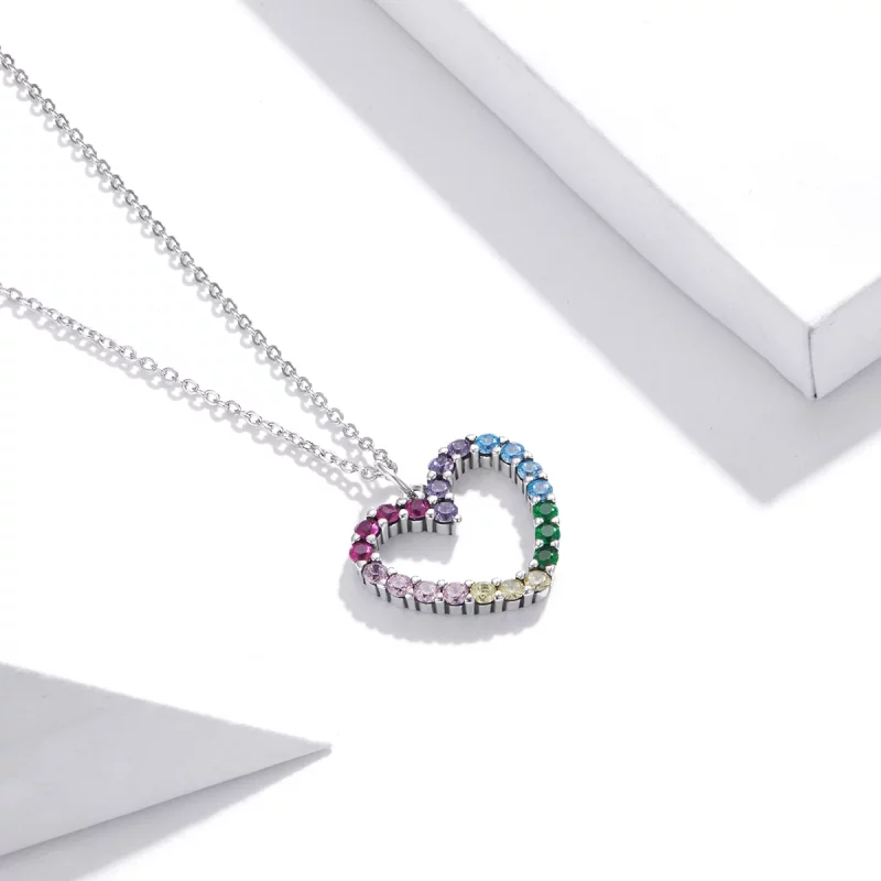 (image pour) Collier Style PANDORA L'amour de l'arc-en-ciel - SCN449 - Afficher 2