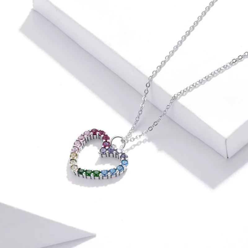 (image pour) Collier Style PANDORA L'amour de l'arc-en-ciel - SCN449 - Afficher 4