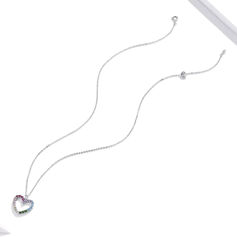 (image pour) Collier Style PANDORA L'amour de l'arc-en-ciel - SCN449 - Afficher 5