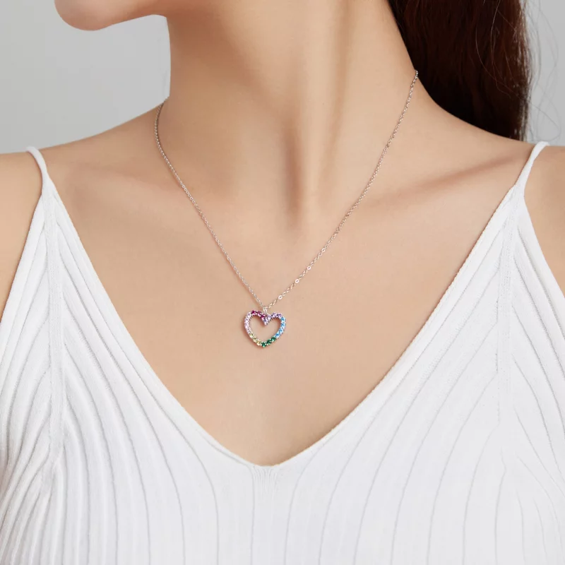 (image pour) Collier Style PANDORA L'amour de l'arc-en-ciel - SCN449 - Afficher 8