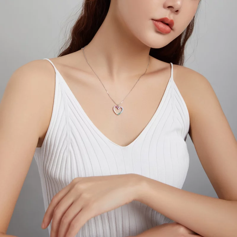 (image pour) Collier Style PANDORA L'amour de l'arc-en-ciel - SCN449 - Afficher 9