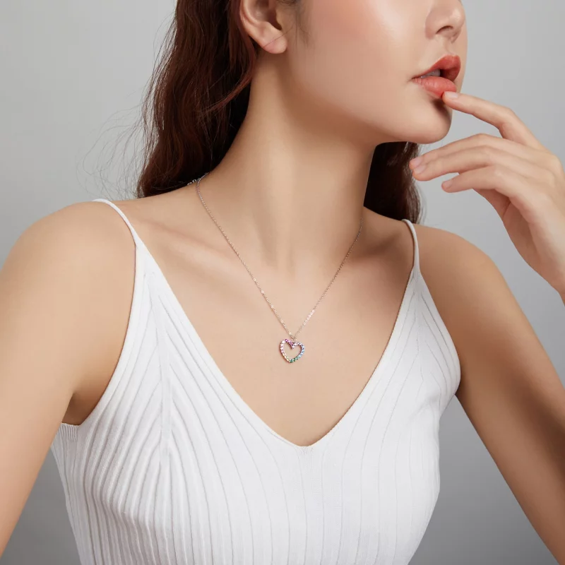 (image pour) Collier Style PANDORA L'amour de l'arc-en-ciel - SCN449 - Afficher 10