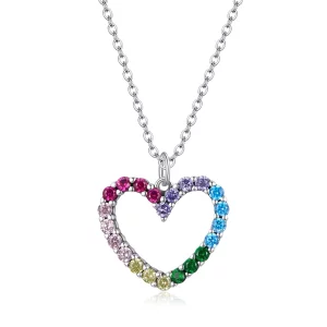 (image pour) Collier Style PANDORA L'amour de l'arc-en-ciel - SCN449
