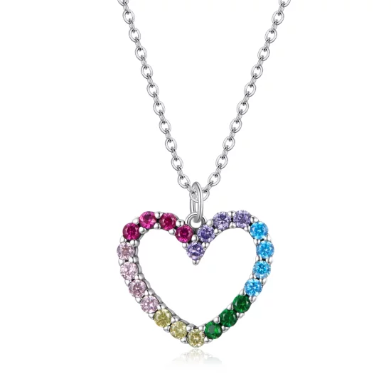 (image pour) Collier Style PANDORA L'amour de l'arc-en-ciel - SCN449
