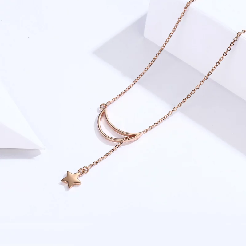(image pour) Collier Style PANDORA Lune étoilée - SCN108-C - Afficher 2