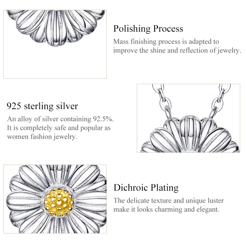 (image pour) Collier Style PANDORA Marguerite - SCN370 - Afficher 4
