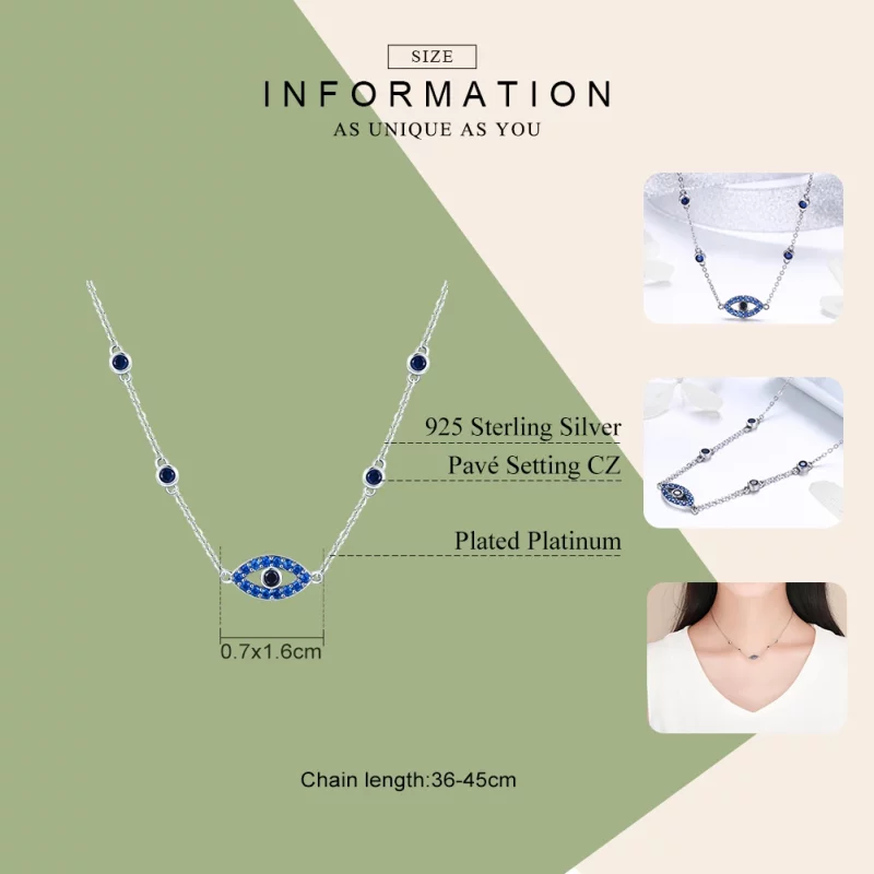 (image pour) Collier Style PANDORA oeil magique - SCN300 - Afficher 3