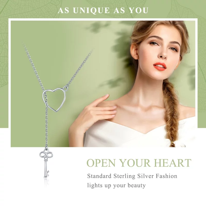 (image pour) Collier Style PANDORA Ouvrir votre cœur - SCN107 - Afficher 3