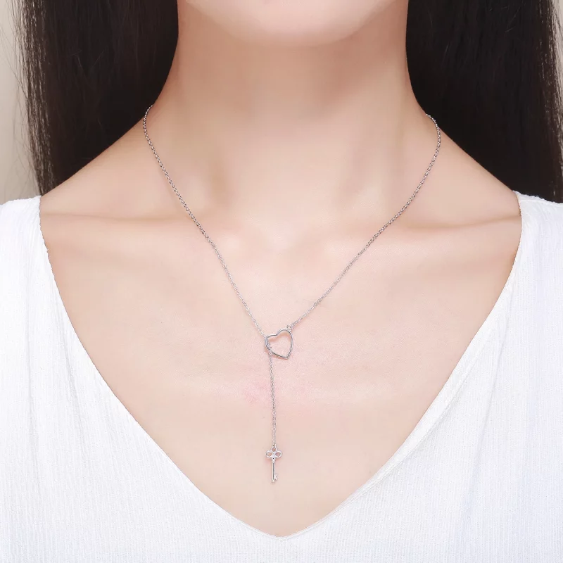 (image pour) Collier Style PANDORA Ouvrir votre cœur - SCN107 - Afficher 9