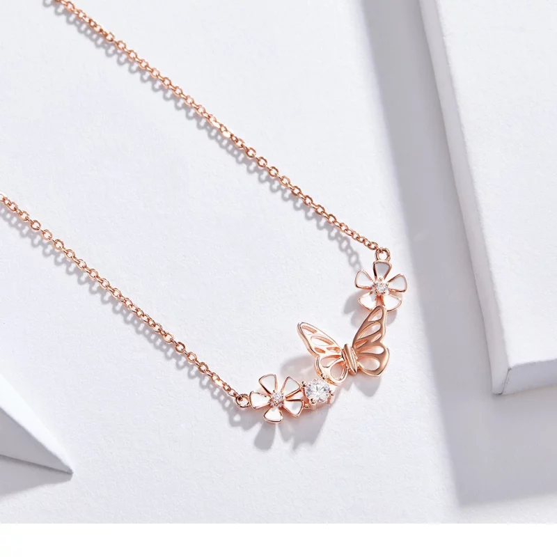 (image pour) Collier Style PANDORA Papillon dansant - BSN053 - Afficher 8