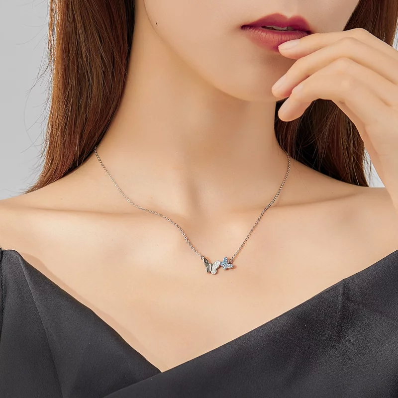 (image pour) Collier Style PANDORA Papillon - SCN384 - Afficher 8