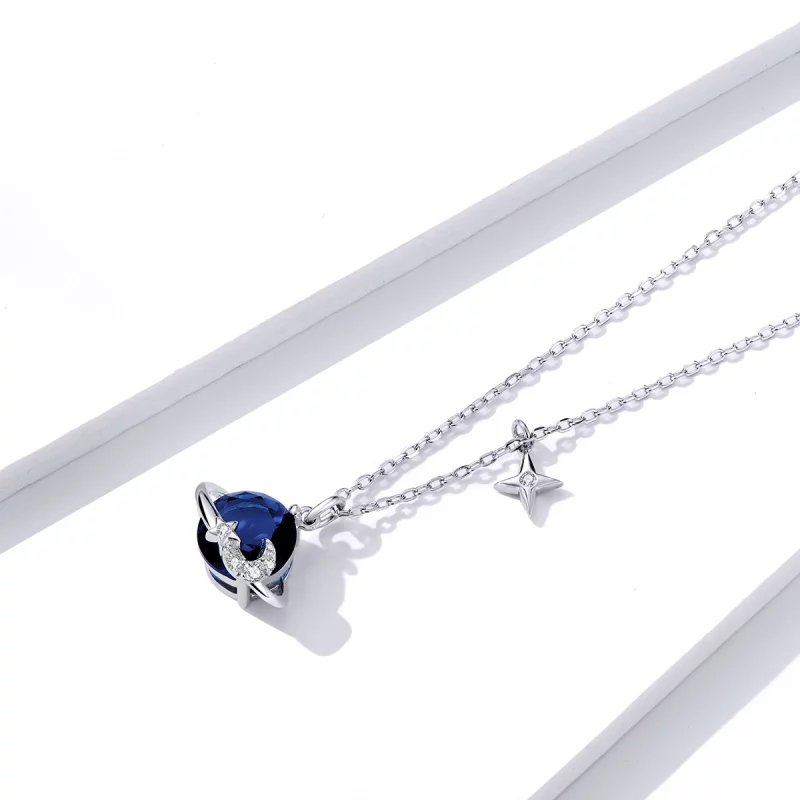 (image pour) Collier Style PANDORA Planète - BSN166 - Afficher 2