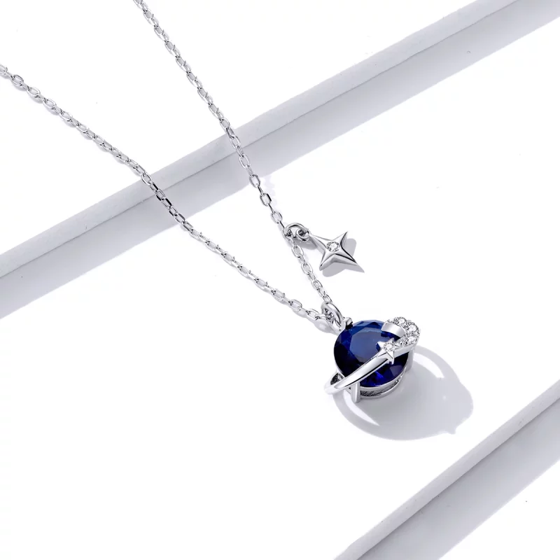 (image pour) Collier Style PANDORA Planète - BSN166 - Afficher 3