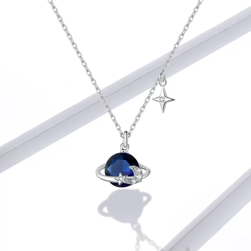 (image pour) Collier Style PANDORA Planète - BSN166 - Afficher 5