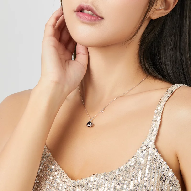 (image pour) Collier Style PANDORA Planète - BSN166 - Afficher 7