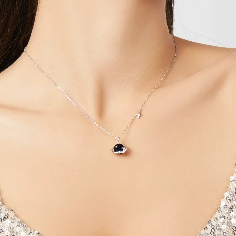 (image pour) Collier Style PANDORA Planète - BSN166 - Afficher 9