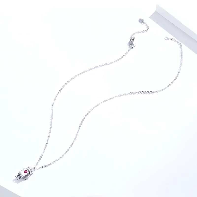 (image pour) Collier Style PANDORA Robot d'amour - SCN388 - Afficher 2
