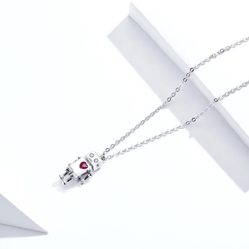 (image pour) Collier Style PANDORA Robot d'amour - SCN388 - Afficher 5