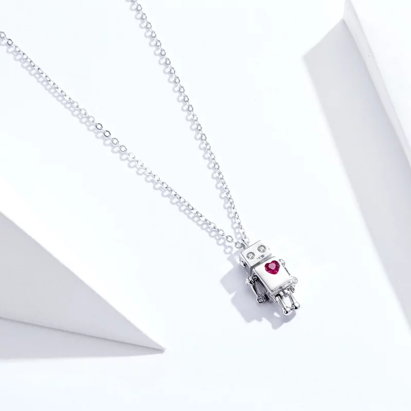 (image pour) Collier Style PANDORA Robot d'amour - SCN388 - Afficher 6