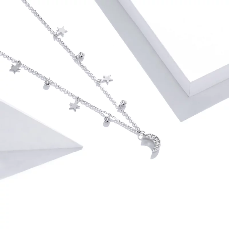 (image pour) Collier Style PANDORA Rêve Étoile Lune - SCN420 - Afficher 2