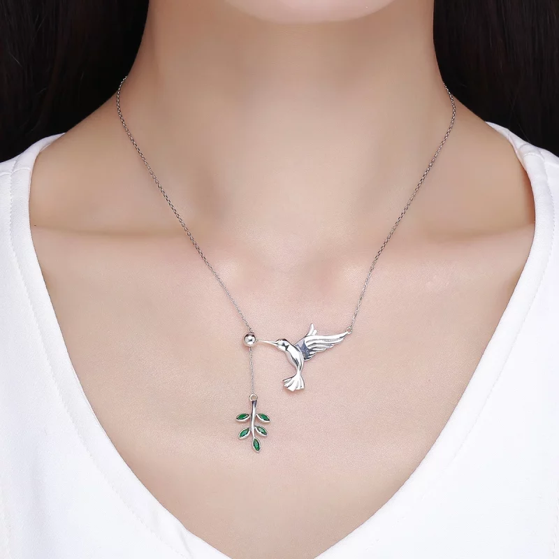 (image pour) Collier Style PANDORA Salutations des colibris - SCN217 - Afficher 12