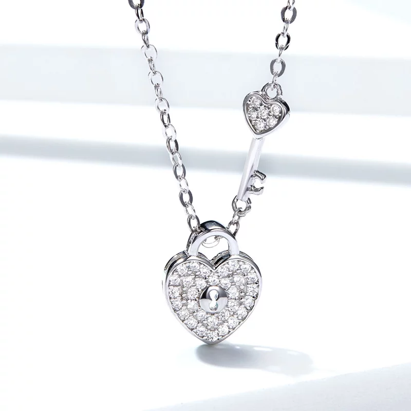 (image pour) Collier Style PANDORA Serrure de coeur - SCN315 - Afficher 4