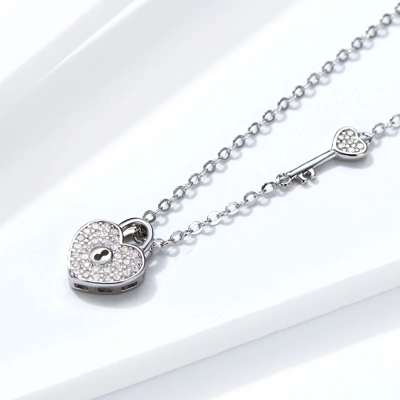 (image pour) Collier Style PANDORA Serrure de coeur - SCN315 - Afficher 5
