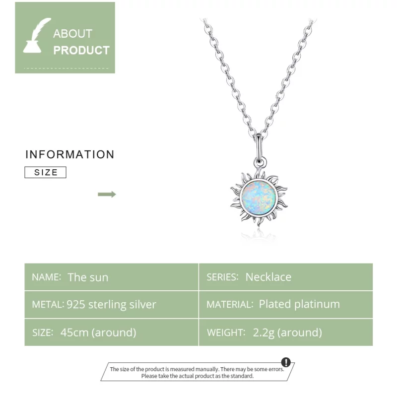 (image pour) Collier Style PANDORA Soleil bleu - SCN399 - Afficher 3