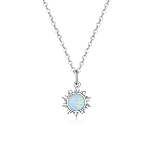 (image pour) Collier Style PANDORA Soleil bleu - SCN399