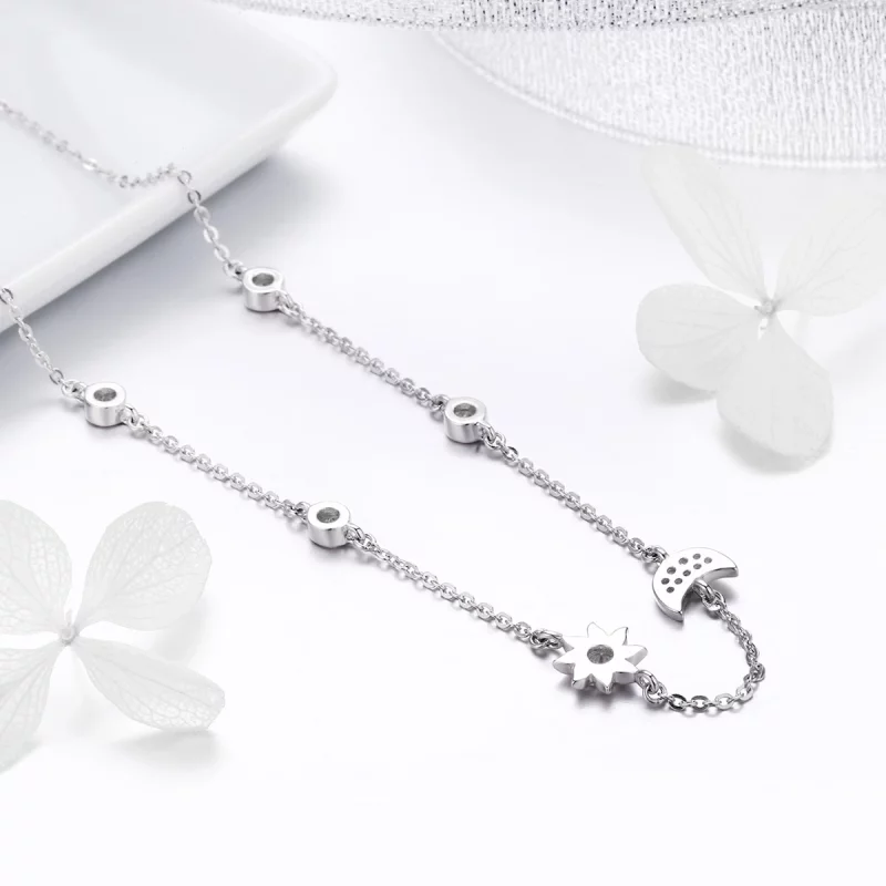 (image pour) Collier Style PANDORA Soleil et Lune Gloire - SCN272 - Afficher 5