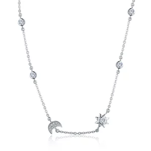 (image pour) Collier Style PANDORA Soleil et Lune Gloire - SCN272