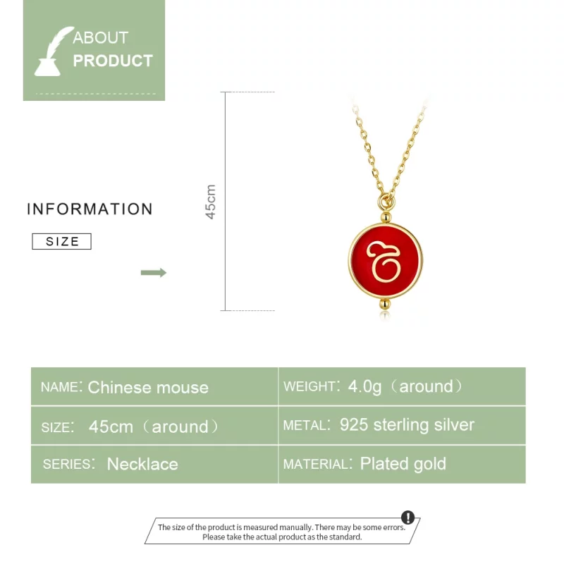 (image pour) Collier Style PANDORA Souris chinoise - SCN390 - Afficher 3