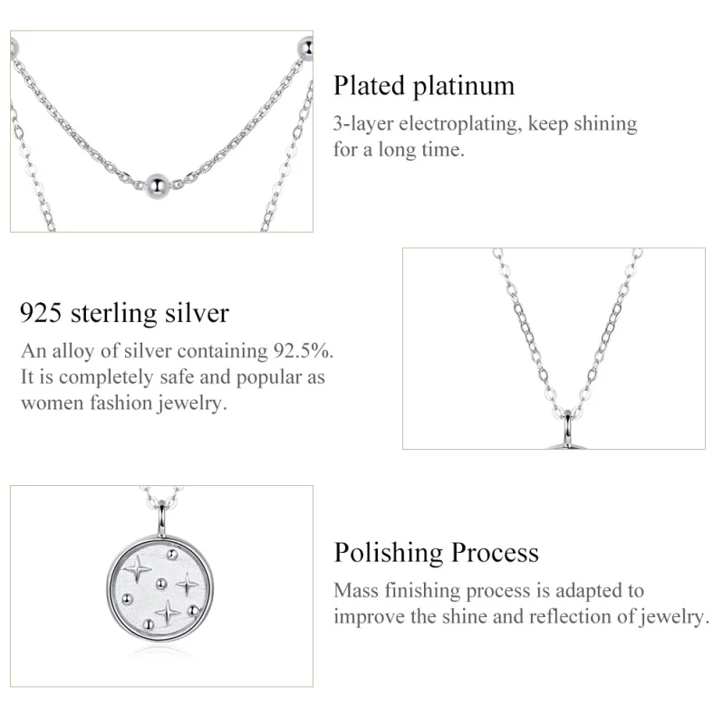 (image pour) Collier Style PANDORA Étoilé - SCN365 - Afficher 4