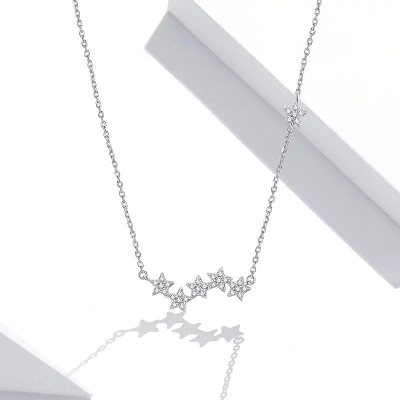 (image pour) Collier Style PANDORA Étoiles scintillantes - SCN419 - Afficher 5