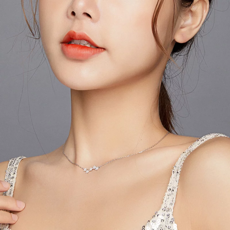 (image pour) Collier Style PANDORA Étoiles scintillantes - SCN419 - Afficher 6