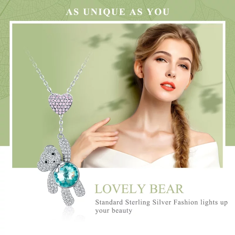 (image pour) Collier Style PANDORA Un ours mignon - SCN271 - Afficher 2
