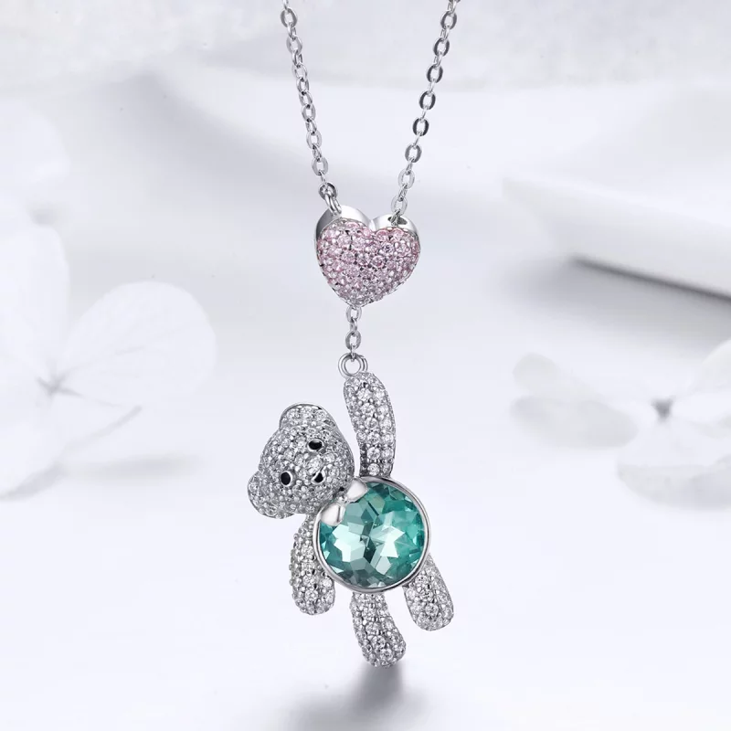 (image pour) Collier Style PANDORA Un ours mignon - SCN271 - Afficher 8