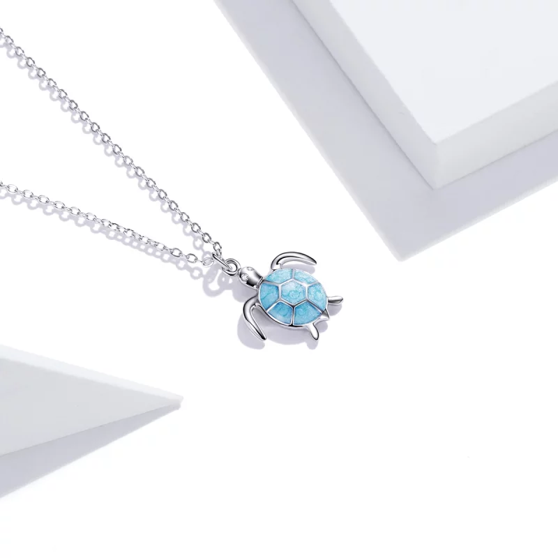 (image pour) Collier Tortue Bleue de Style Pandora - SCN446 - Afficher 4